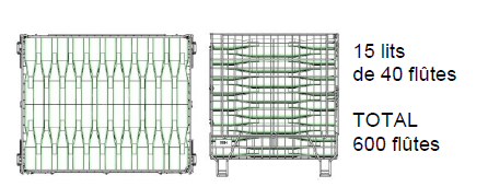 Palette stockage 600 bouteilles Alsace Pfastatt 0